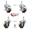 Service Caster 3 Inch High Temp Phenolic Wheel Swivel 3/8 Inch Threaded Stem Caster Brake, 2PK SCC-TS20S314-PHRHT-381615-2-TLB-2 - alternate 3